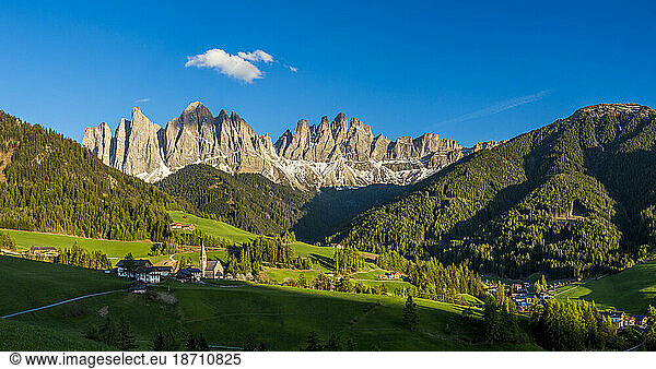 Village of Santa Maddalena and Odle group  Funes  South Tyrol
