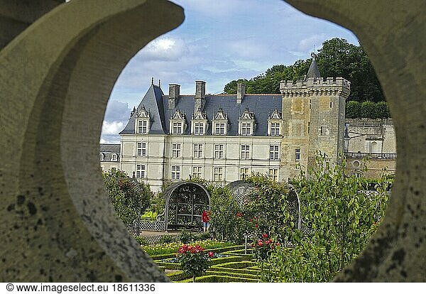 Villandry Castle  Loire Valley  Touraine  Chateau de  Villandry  Centre  France  Europe