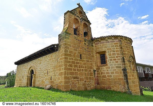 Villarias  San Cristobal  romanische Kirche (12. Jahrhundert). Provinz Burgos  Kastilien und Leon  Spanien.