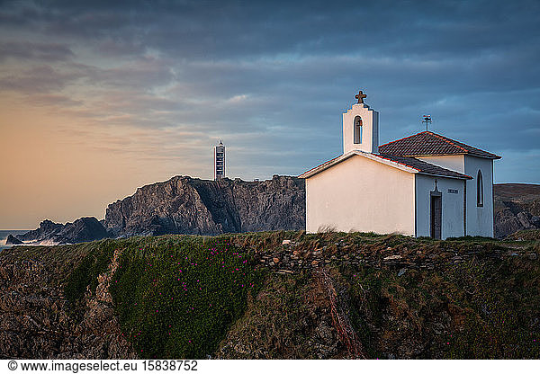 Virxe do Porto hermitage and MeirÃ¡s lighthouse.