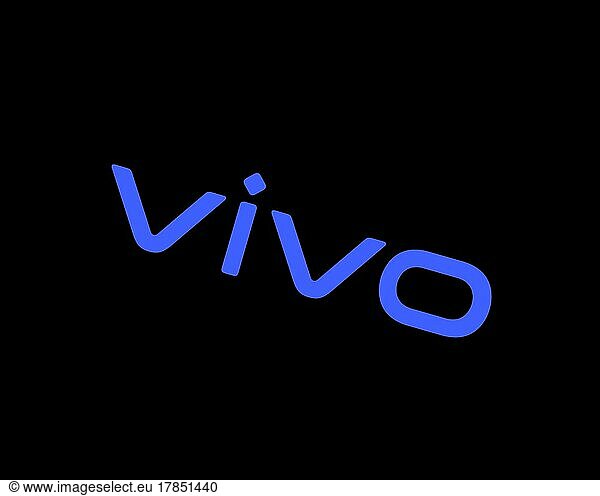 Vivo Technology  company Vivo Technology  company  gedrehtes Logo  Schwarzer Hintergrund B