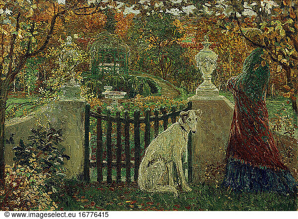 Vogeler  Heinrich 1872–1942. “Garden in autumn   c. 1903 Oil on canvas  40 × 54cm.
VGH Hannover.