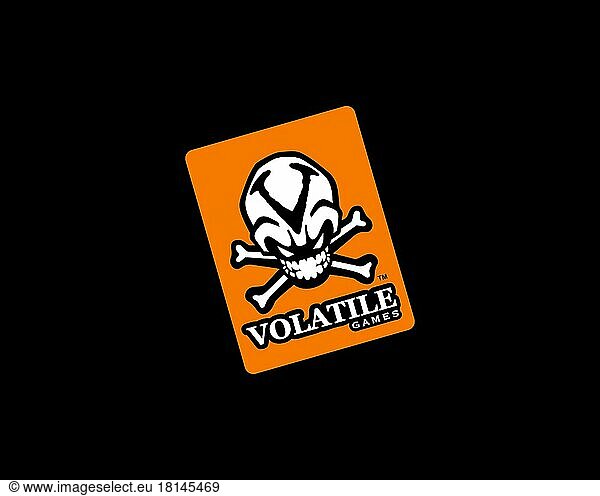 Volatile Games  gedrehtes Logo  Schwarzer Hintergrund