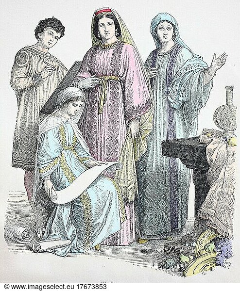 Volkstracht  Kleidung  Geschichte der Kostüme  Christen  5. Jahrhundert  Rom  Italien  Europa