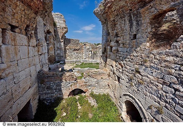 Wärme baden Großstadt Ruine Zimmer antik Türkei Provinz Aydin
