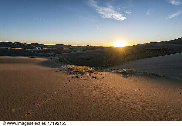 Wüstenlandschaft mit Sonnenuntergang  Colorado