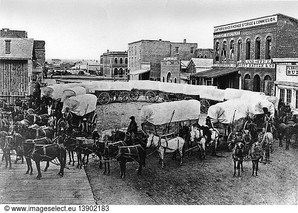 Wagon Train Wagon Train, 1860,1860,amerca,american frontier - Rights ...