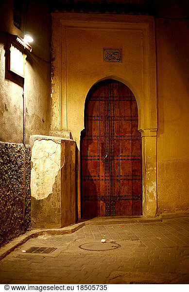 Walking home from dinner in Fes