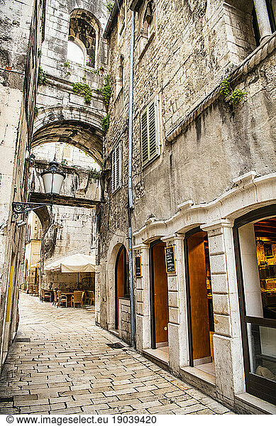 walkway in the old town of Split