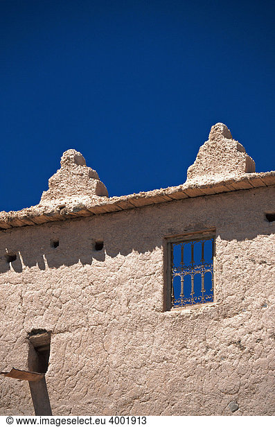 Wall eines typisch marokkanischen Hauses  Zagora  Marokko  Nordafrika