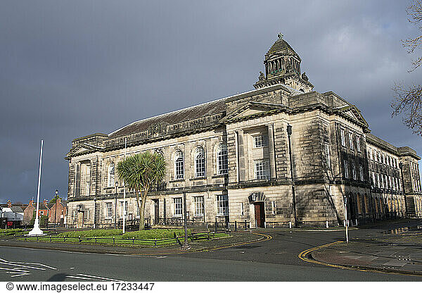 Wallasey Town Hall  Wirral Merseyside. River Mersey waterfront  Liverpool  Merseyside  England  United Kingdom  Europe