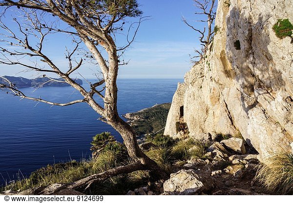 Walled passage. Sa Penya des Migdia  17th Century  Alcudia  Majorca  Balearic Islands  Spain.