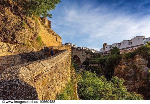 Wand Dorf Zimmer Denkmal Andalusien Malaga Ronda Spanien