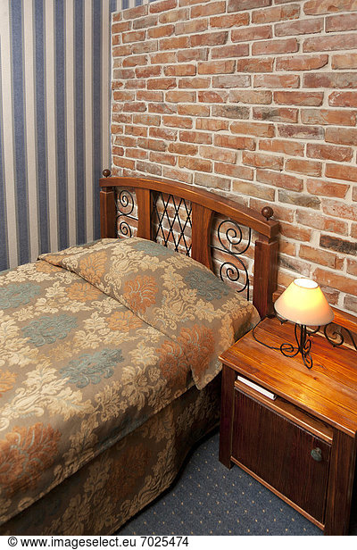 Wand  Schlafzimmer  Hotel  Ziegelstein
