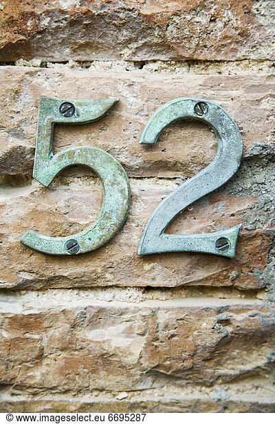 Wand Ziegelstein Nummer