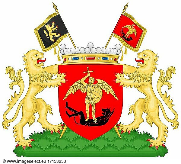 Wappen der belgischen Hauptstadt Brüssel - Belgien...