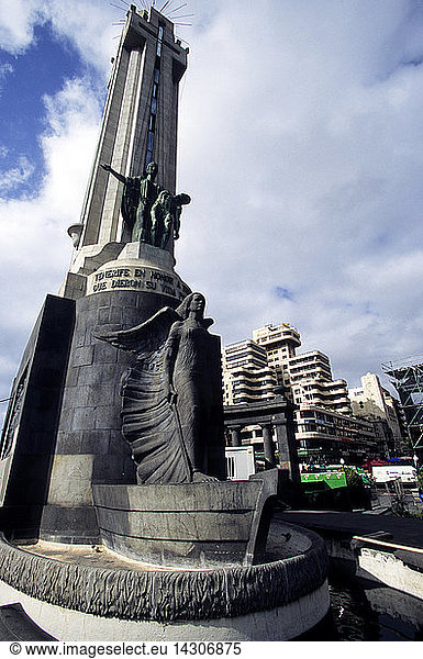 War memorial  Plaza de Espana  Santa Cruz  Tenerife  Canary Islands  Spain  Europe