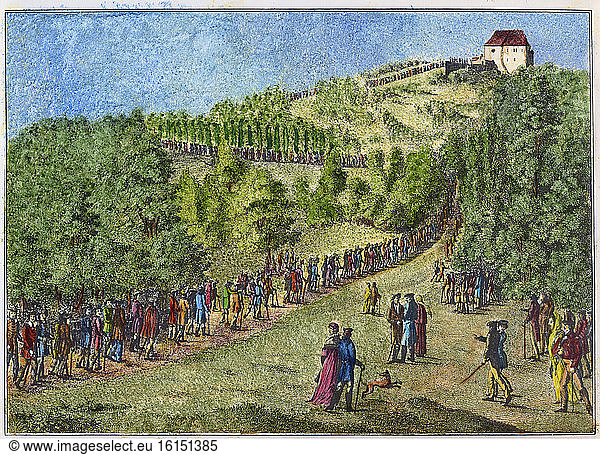 Wartburg Festival 1817 / Contemporary Etching