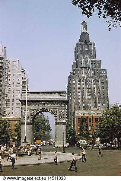 Washington Square Park  New York City  New York  USA  July 1961