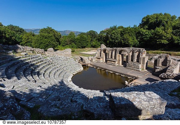 Wasser aufwärts Flut UNESCO-Welterbe Tisch Archäologie Albanien Orchester