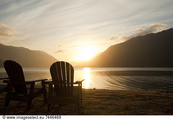 Wasser Lifestyle Stuhl Tradition Sonnenuntergang See Ignoranz 2 Adirondack Stuhl