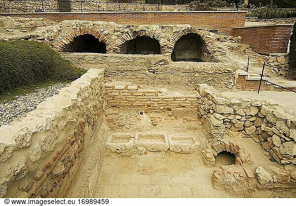Wasserzisterne und Bäder  arabische Alcazaba von Almeria  Andalusien  Spanien