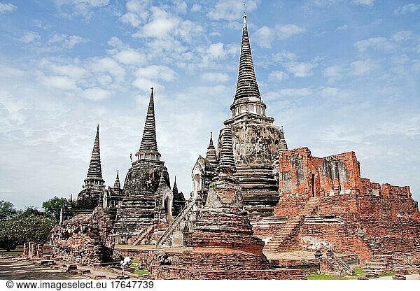 Wat Phra Sri Sanphet Temple in Ayutthaya  Thailand  Asia
