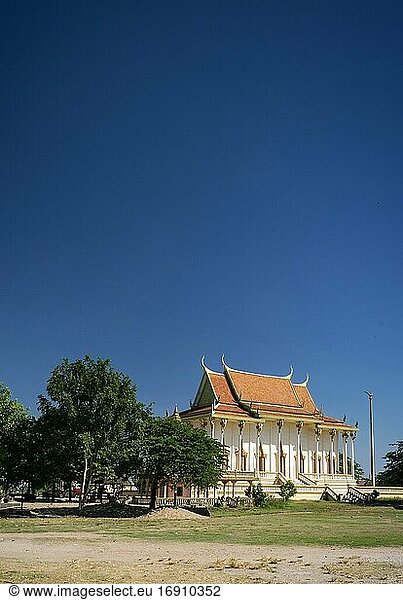 Wat Svay Andet Pagode von Lakhon Khol Dance Unesco Immaterielles Kulturerbe in der Provinz Kandal in der Nähe von Phnom Penh Kambodscha.
