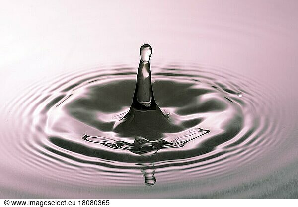 Water drop falls on water surface