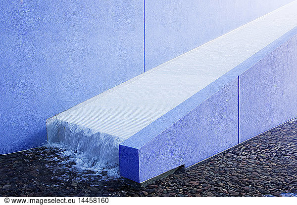 Water Running Down Ramp into Pool