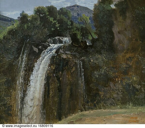 Waterfall at Terni  Camille Corot  1826  Metropolitan Museum of Art  Manhattan  New York City  USA  North America.