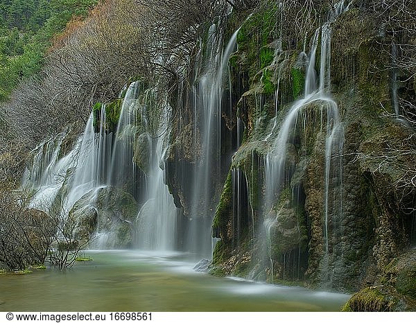 Waterfall in the Cuervo River waterfalls