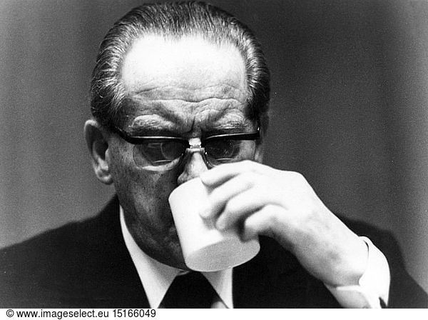 Wehner  Herbert  11.7.1906 - 19.1.1990  deut. Politiker (SPD)  Portrait  1973