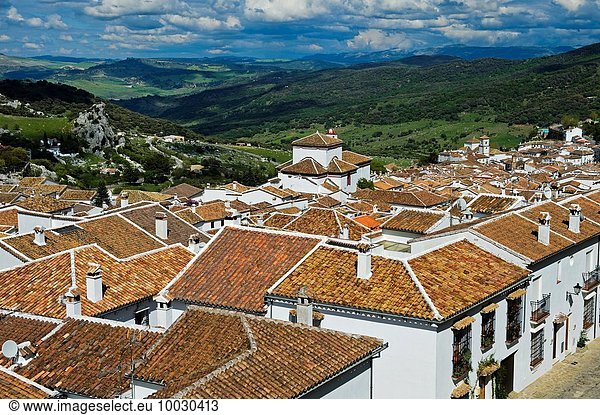 weiß Dorf Andalusien Grazalema Spanien