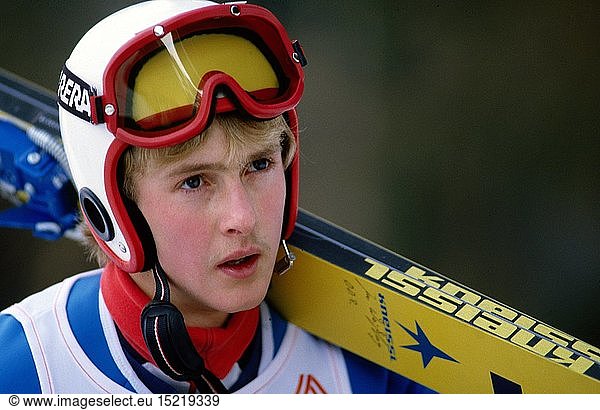 WeiÃŸflog  Jens  * 21.7.1964  deut. Sportler (Ski Nordisch)  Portrait  1980er Jahre WeiÃŸflog, Jens, * 21.7.1964, deut. Sportler (Ski Nordisch), Portrait, 1980er Jahre,