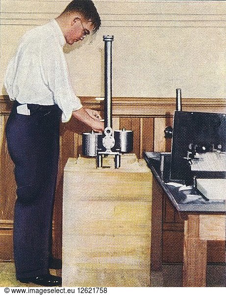 Weighing the Earth  1938. Artist: Unknown.