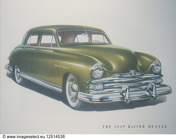 Werbeplakat für die Kaiser DeLuxe  1949. Künstler: Unbekannt