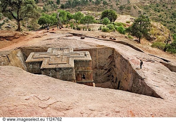 Wette Giyorgis (Kirche St. Georg) Lalibela. Provinz Wollo Äthiopien