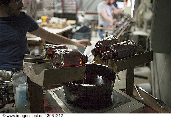 Whiskey being prepared in industry