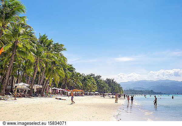 White Beach  Boracay Island  Philippinen