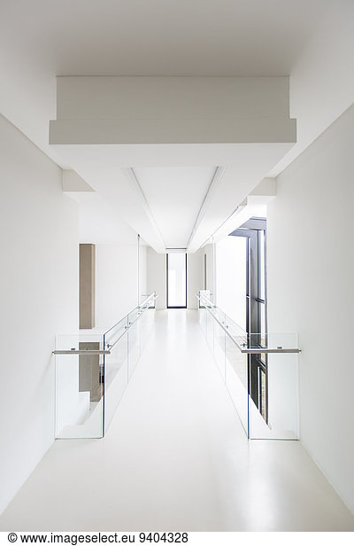 White modern house corridor