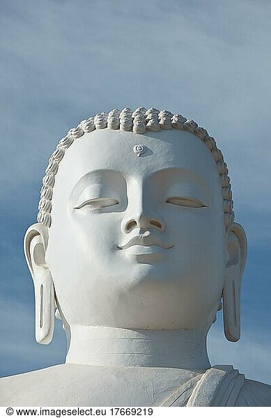White sitting Budha image Mihintale  Sri Lanka  Asien