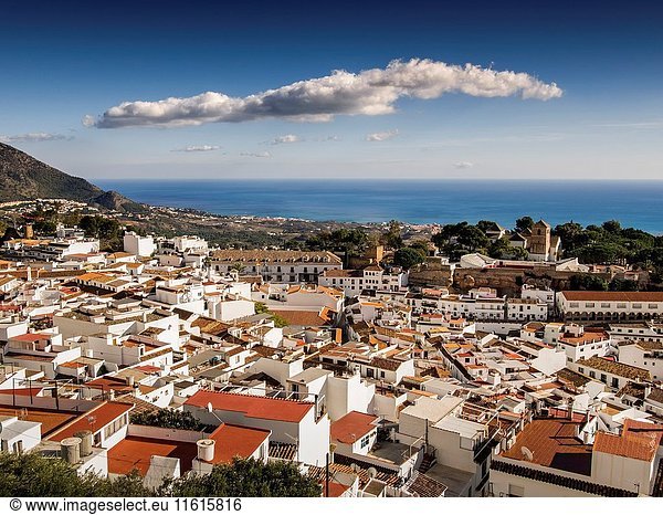White village Mijas  Costa del Sol Malaga province. Andalusia southern Spain.