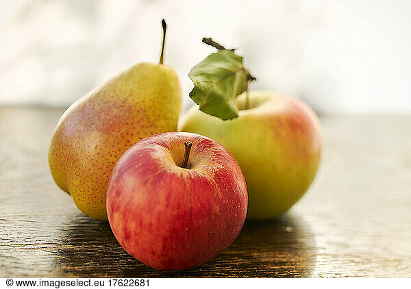 Williams pear  Elstar apple and Braeburn apple