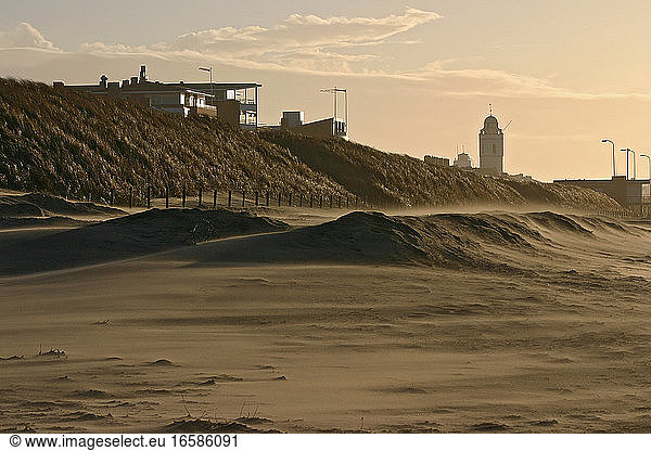 Wind and Sunshine at the beach in Katwijk aan Zee