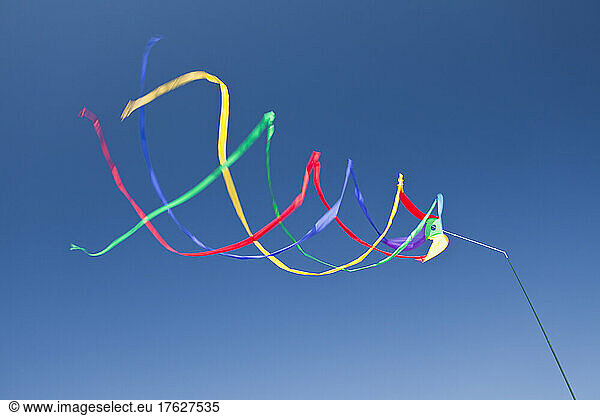 Wind streamers waving in the air