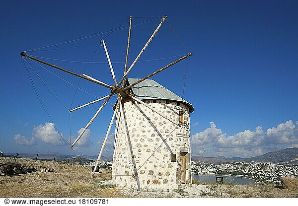 Windmühle Bodrum  türkische Ägäis  türkische Ägäis  Türkei  Asien