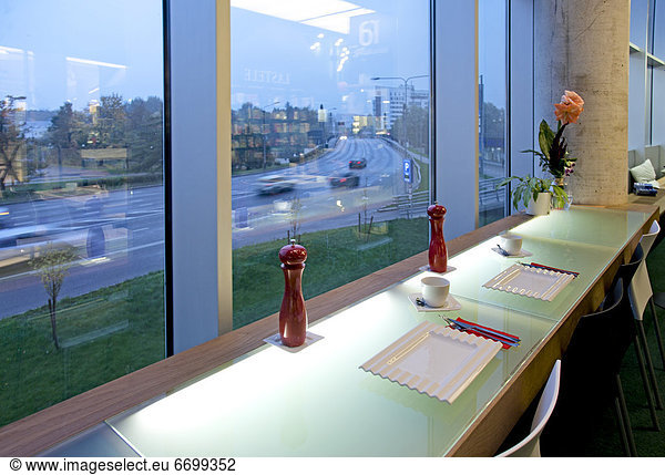 Window Seating in an Upscale Cafe