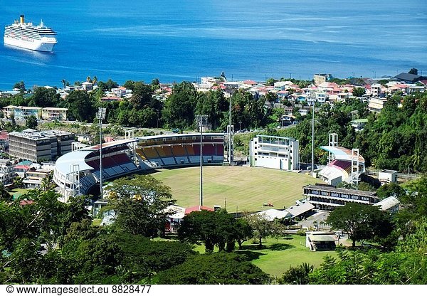 Windsor Park Soccer Stadium Roseau Dominica Nation Caribbean Sea Windward Island.