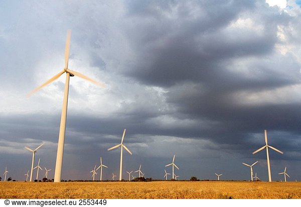 Windturbine Windrad Windräder Aragonien Spanien